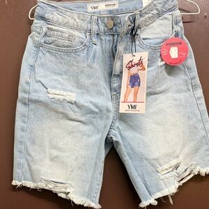 YMI Dream Light Wash Jean Shorts